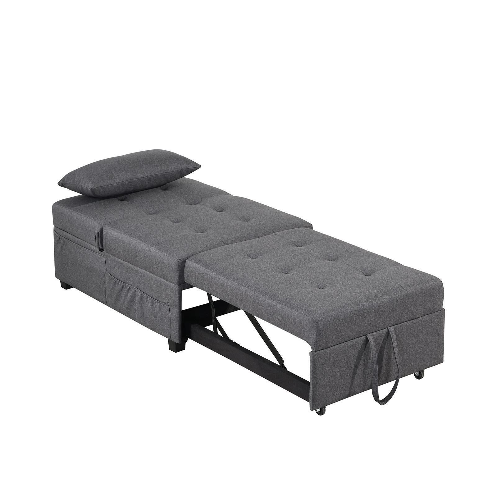 High quality 2in1 single design space saving small sleeper bedroom lounge multifunctional folding sofa bed chairs for apartment