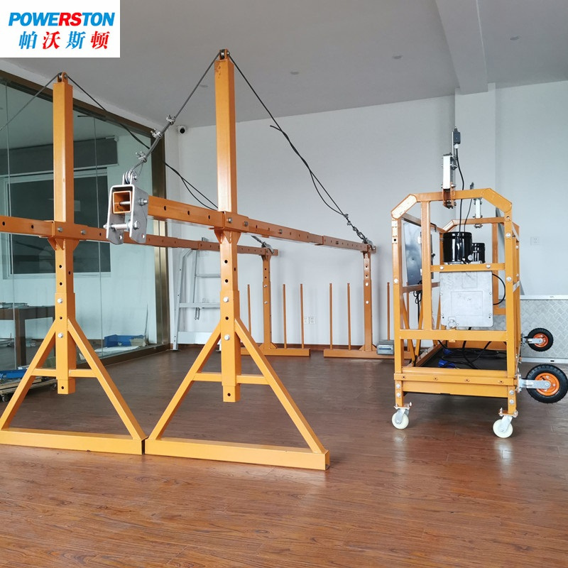 Painted Steel Scaffolding Working Platforms ZLP630 ZLP800 Suspended Gondola Cradle