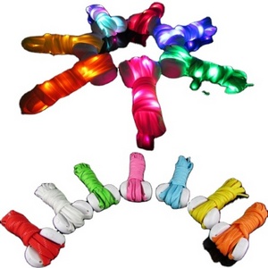 Cool Fashion Light up LED Shoelaces Flash Party Skating Glowing Shoe Laces for Boys Girls shoelace glow