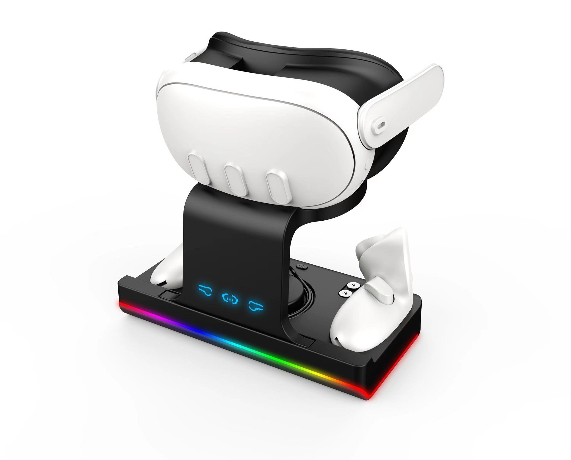 Hot Selling Charging Base Charger Stand With RGB Led Light For O culus Quest3 VR Charging Station