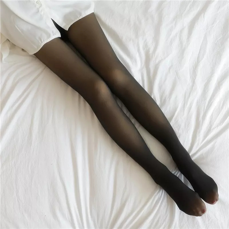 Translucent Warm Pantyhose Leggings Slim Stretchy Opaque Soft Tights Translucent thick pantyhose for Winter Outdoor