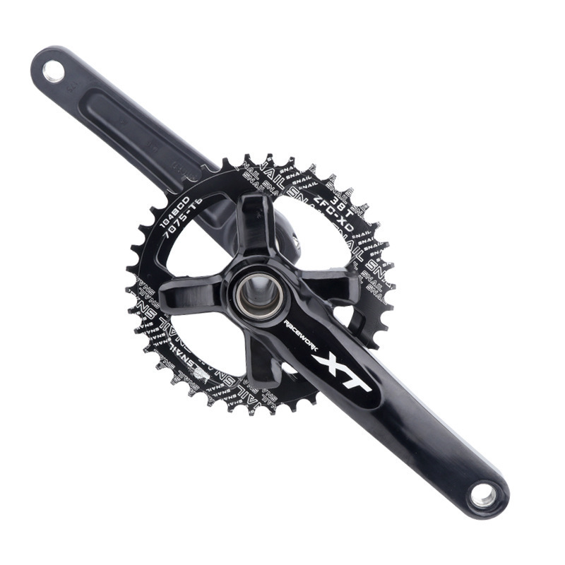 Mountain Bike Hollow One Crankset 11 Speed Positive Negative Tooth Single Plate Left Right XT Crank 170/175MM Bottom Bracket