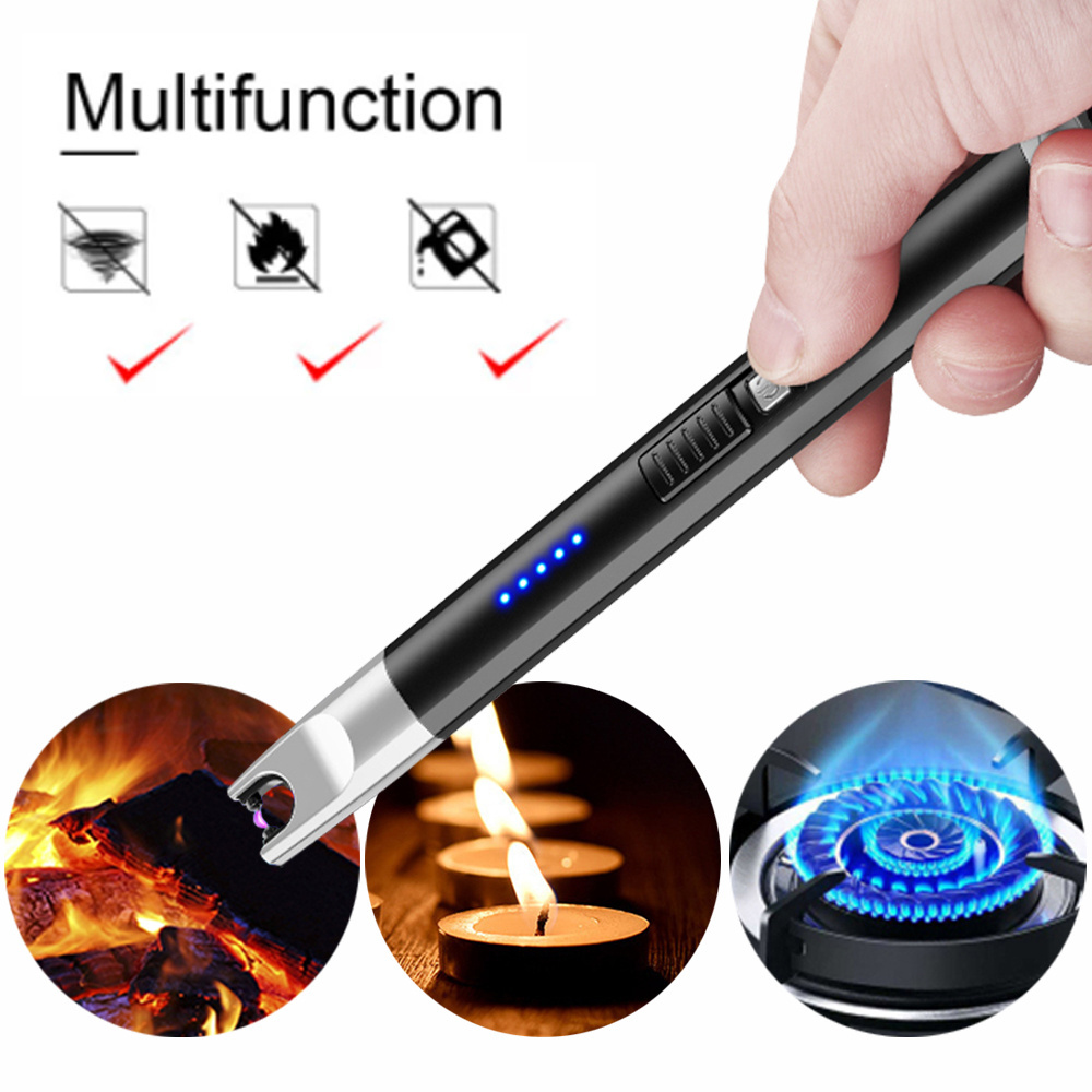 Top Seller USB Rechargeable Battery Candle Lighter Wholesale Multicolor Long Stick Plasma Electric Gas Lighter