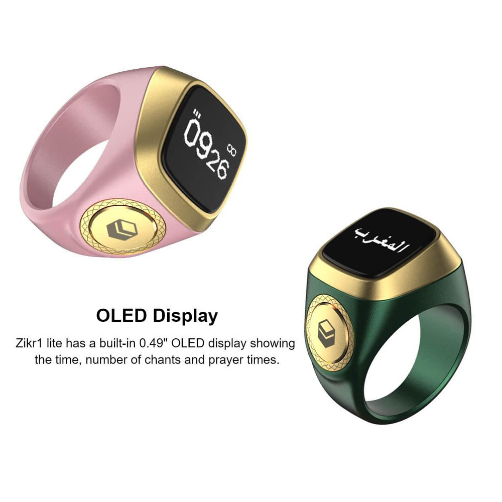 Zikr Ring Plastic Counter Muslim Smart Ring With Tasbih Online Azan Clock Sunrise Alarm Clock Function