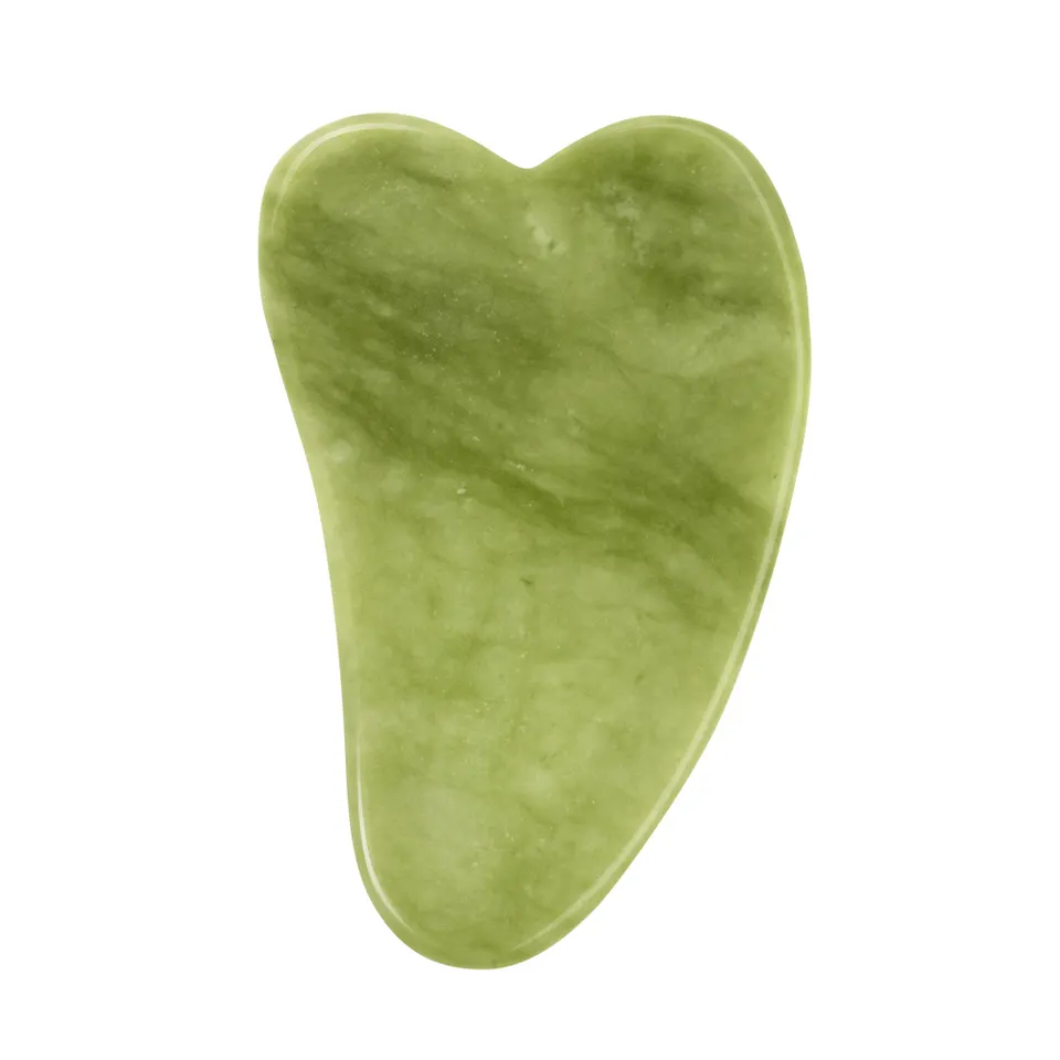 Gua Sha Scraping Massage Face Green Rose Quartz Jade Guasha Board Scraper Tool Natural Jade Gua Sha Stone Board Massage