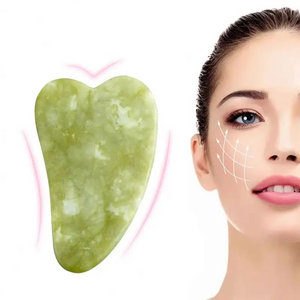 Gua Sha Scraping Massage Face Green Rose Quartz Jade Guasha Board Scraper Tool Natural Jade Gua Sha Stone Board Massage