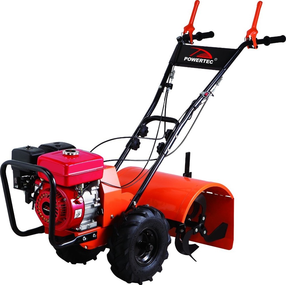 POWERTEC 6.5HP  hand push mini gasoline tiller gas power Tillers Garden Tools