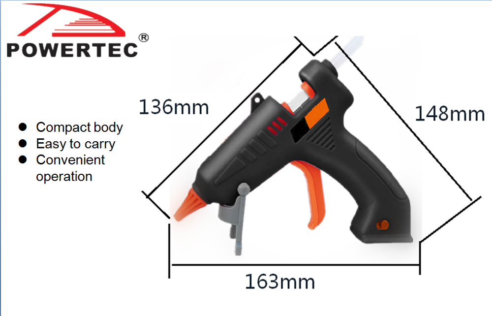 POWERTEC  Cordless Hot Melting Glue Guns