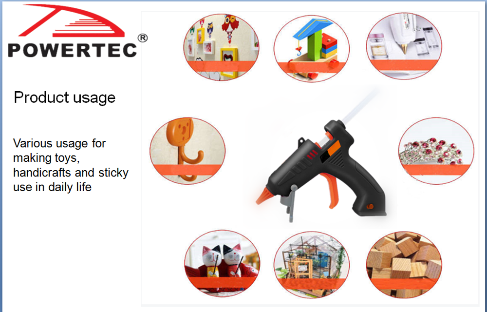 POWERTEC  Cordless Hot Melting Glue Guns