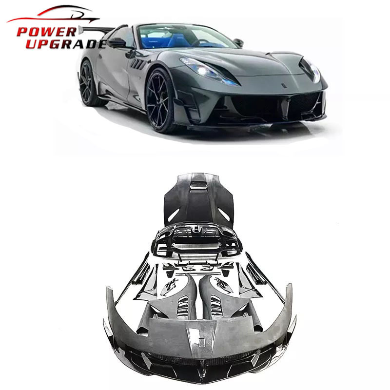 For Ferrari 821 Modified MSY Style Carbon Fiber Front Bumper Rear Bumper Front Lip Side Skirt Rear Diffuser Hood Body Kit