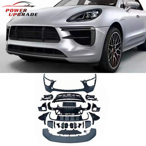 PP Material Body Kit For Porsche Macan 2018-2021Turbo Style Front Bumper Lip Retrofit Accessories