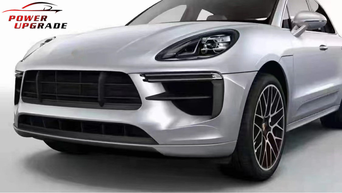 PP Material Body Kit For Porsche Macan 2018-2021Turbo Style Front Bumper Lip Retrofit Accessories