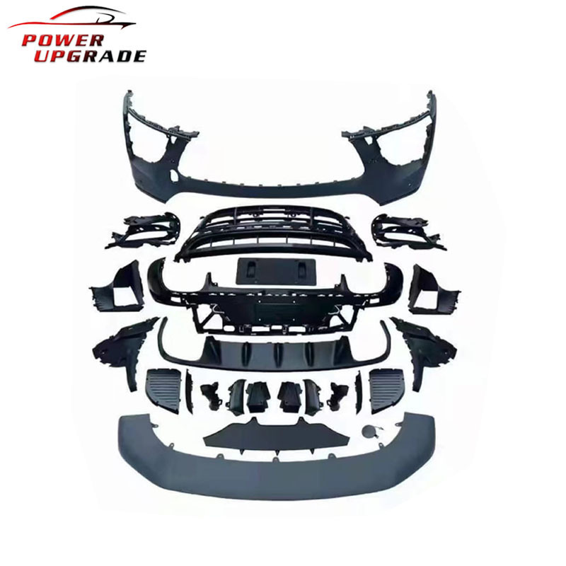 PP Material Body Kit For Porsche Macan 2018-2021Turbo Style Front Bumper Lip Retrofit Accessories