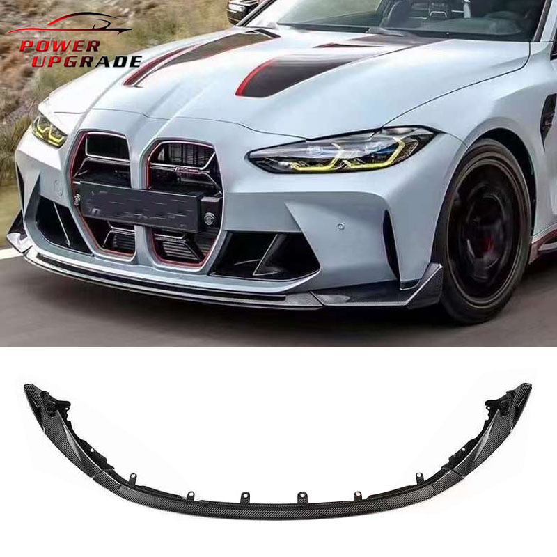 High Quality Dry Carbon Fiber Front Lip CSL Style For BMW G80 M3 G82 M4 2021+ Front Bumper Chin Spoiler Carbon Fiber Car Tuning