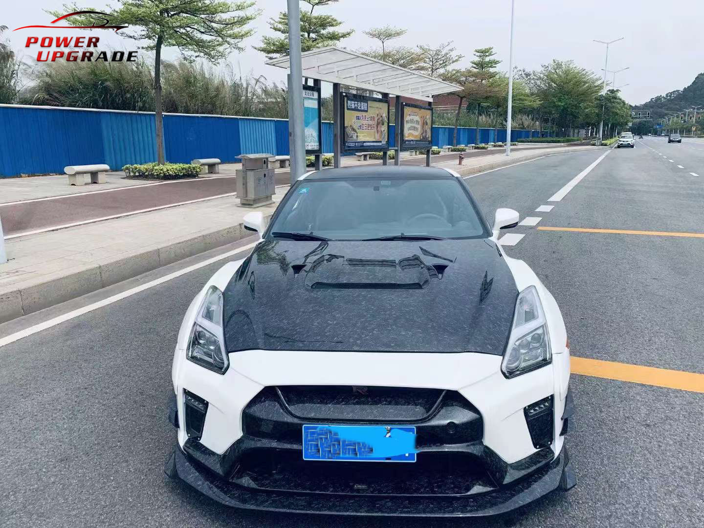 For Nissa GTR 35 Vari Style Carbon Fiber Front Bumper Rear Bumper Side Skirts Hood And Wing Spoiler Bumper Cover Body Kit