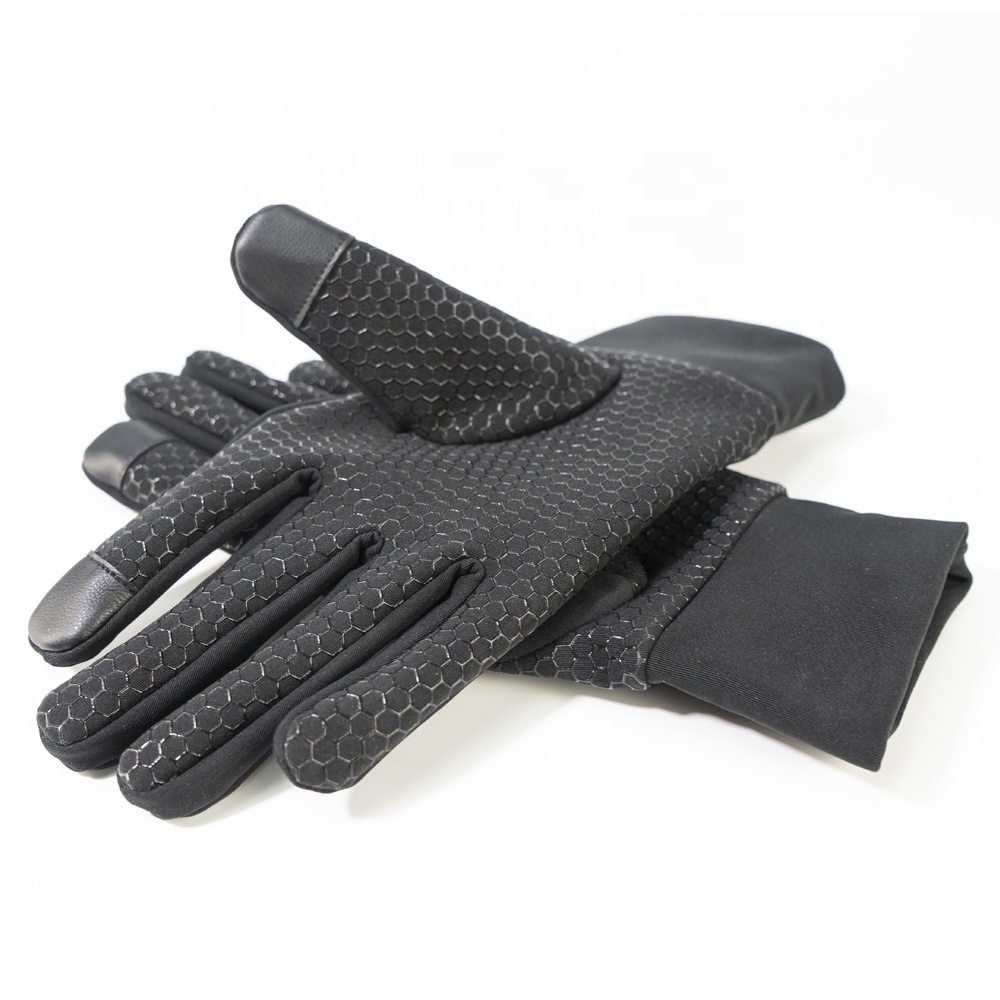 Custom Design Windproof Poly Fleece Cold Weather Running Gloves Fashion Outdoor Sports Running Gloves For Men Women