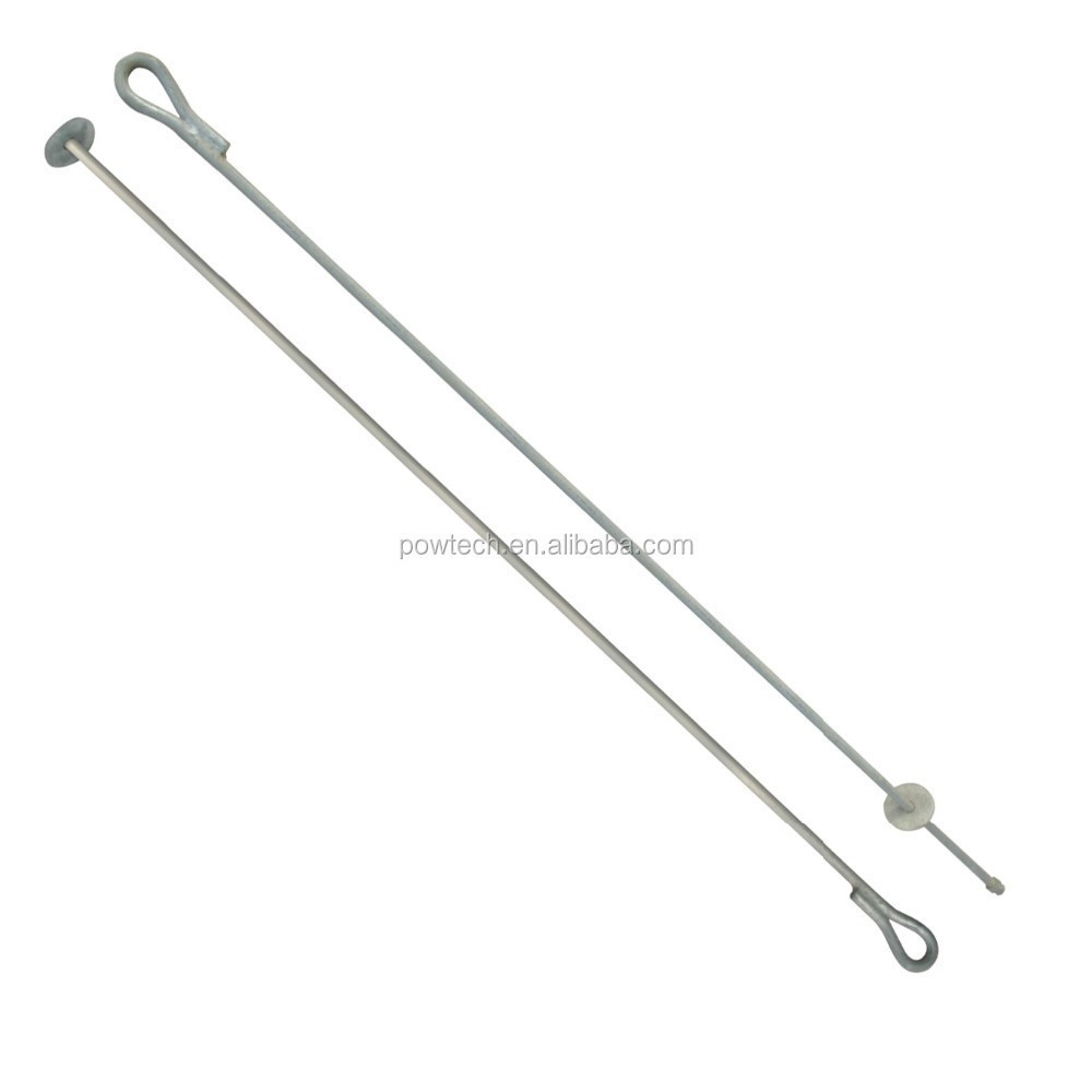 Ground stay rod with stay bow / OPGW tubular stay rod