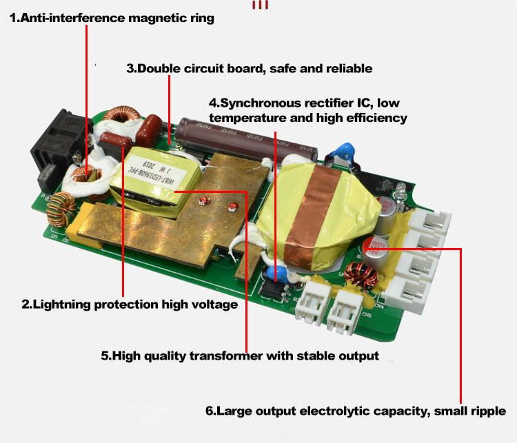 CE FCC CCC ROHS 12V 24V 1A 1.5A 2A 18W 24W indoor using Constant voltage led driver ic LED Power supply Driver