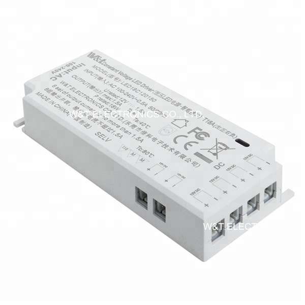 CE FCC CCC ROHS 12V 24V 1A 1.5A 2A 18W 24W indoor using Constant voltage led driver ic LED Power supply Driver