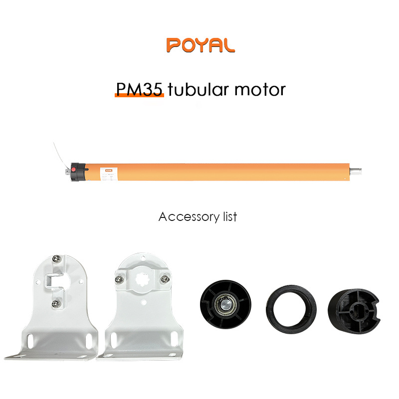 POYAL Smart Outdoor Blackout Windproof Blinds Electric Motor Motorized Zip Screen Blinds Roller for Outdoor Garden gazebo