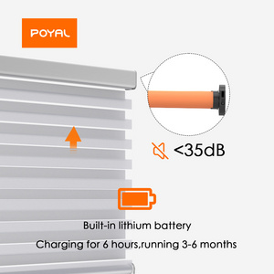 POYAL Alexa 25mm 35mm Smart Blinds Motor for Motorized Zebra Blinds with Remote Control Light Filtering Automatic Roller Shades