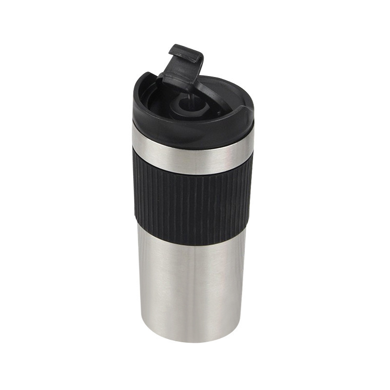 French Press custom logo stainless steel BPA free lid 350ml hot media water bottle insulated tumbler mug hello dream thermos