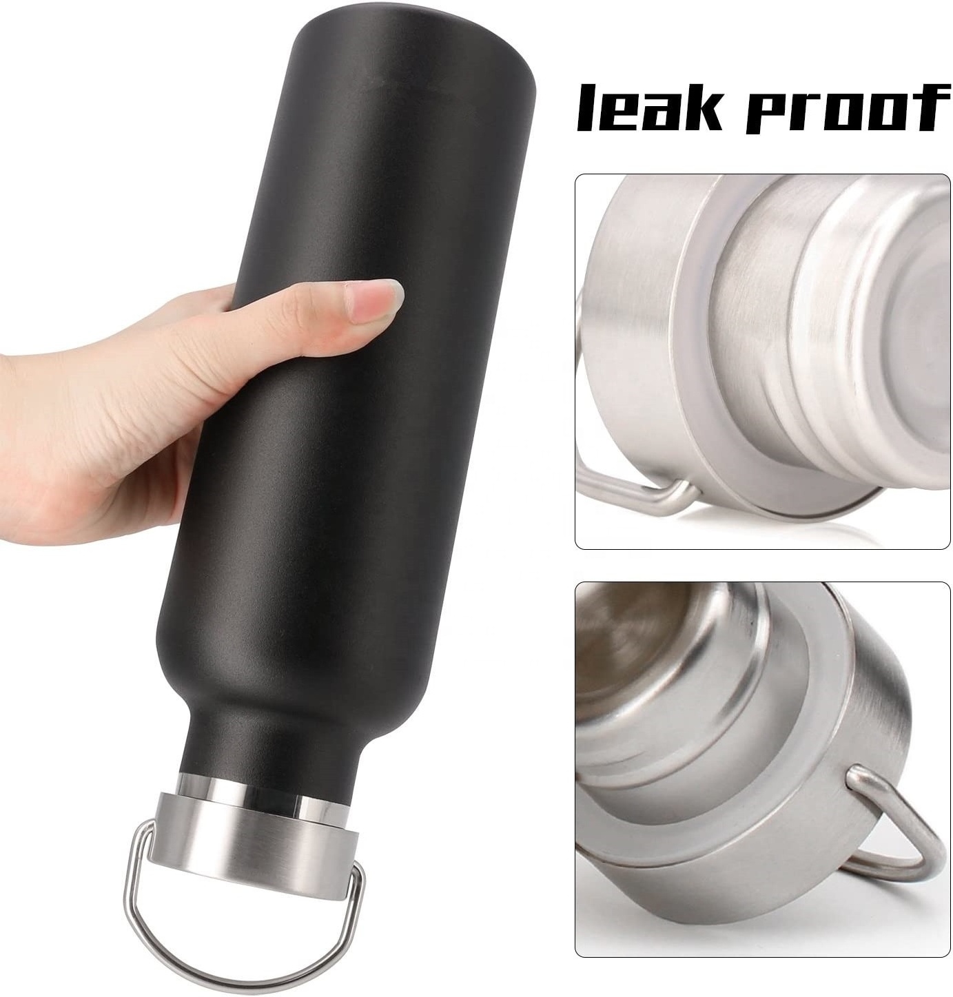 2024 Promotional Stainless Steel insulated Water Bottle Standard Mouth vacuum flask Bottle BPA Free heated thermos With Straw