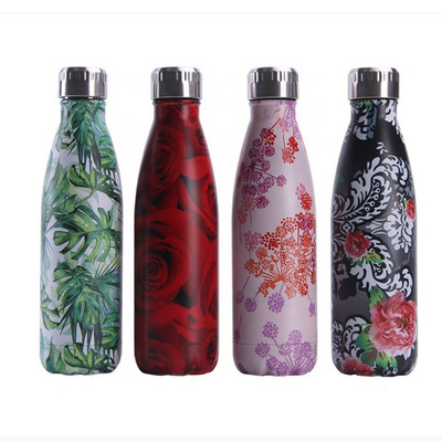 wholesale double wall insulated cola shaped water bottle stainless steel cola shape vacuum thermos