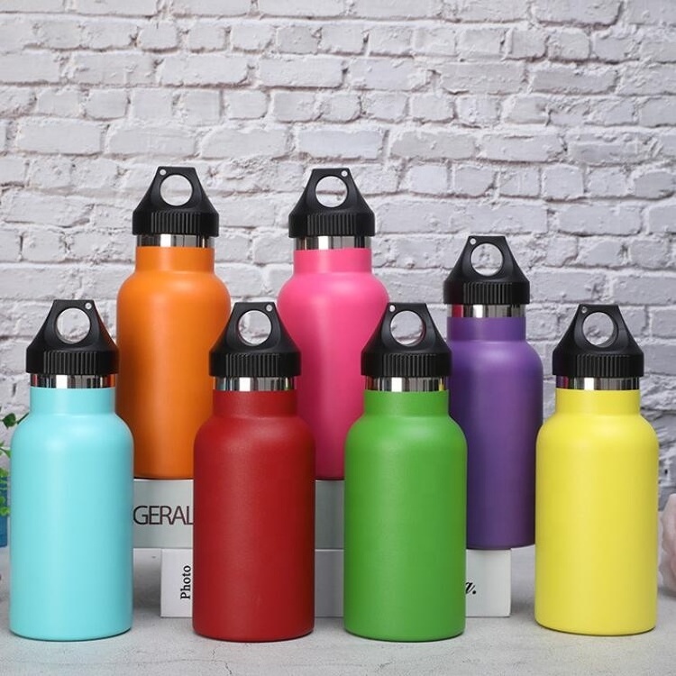 thermos water bottle vacuum Insulated Stainless Steel flasks water bottle drinking Insulated flask Water Bottle with carabiner