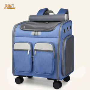 Great Standard Dog Carrier Travel Pet Sling Bag Comfortable 4 Wheel Pet Trolley Carrier Cat Dog Backpack with Wheels