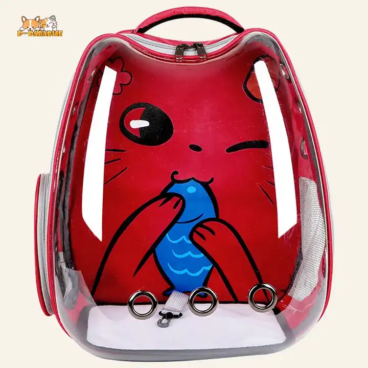 Easy Access Pet Bag Luxury Air Circulation Pet Carrier Sling Bag Outdoor Walking Hard Bottom Pet Bubble Backpack