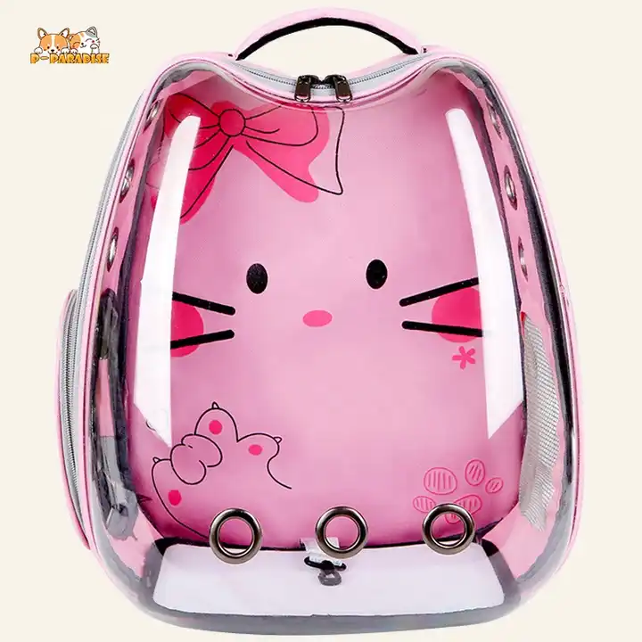 Easy Access Pet Bag Luxury Air Circulation Pet Carrier Sling Bag Outdoor Walking Hard Bottom Pet Bubble Backpack