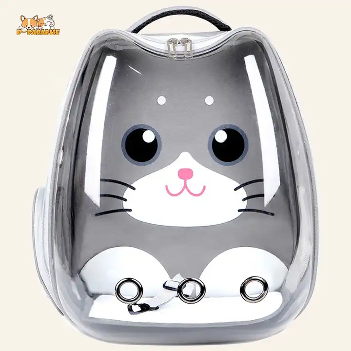 Easy Access Pet Bag Luxury Air Circulation Pet Carrier Sling Bag Outdoor Walking Hard Bottom Pet Bubble Backpack