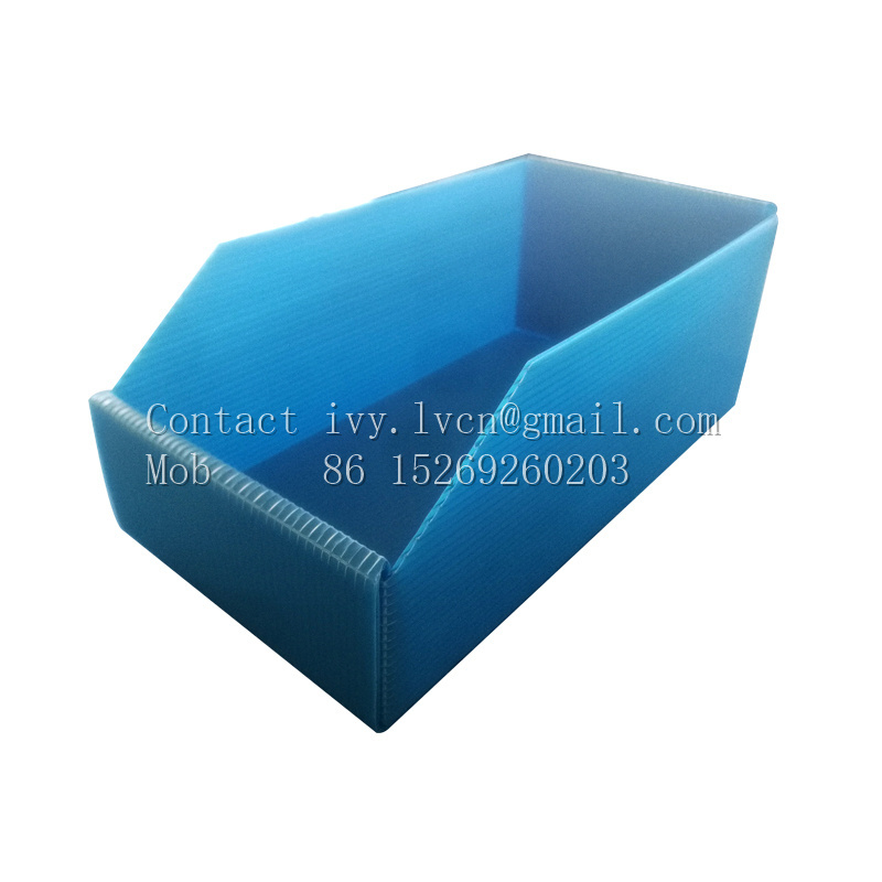 Durable PP corrugated plastic Picking totes bins, shelf bins, small parts bins