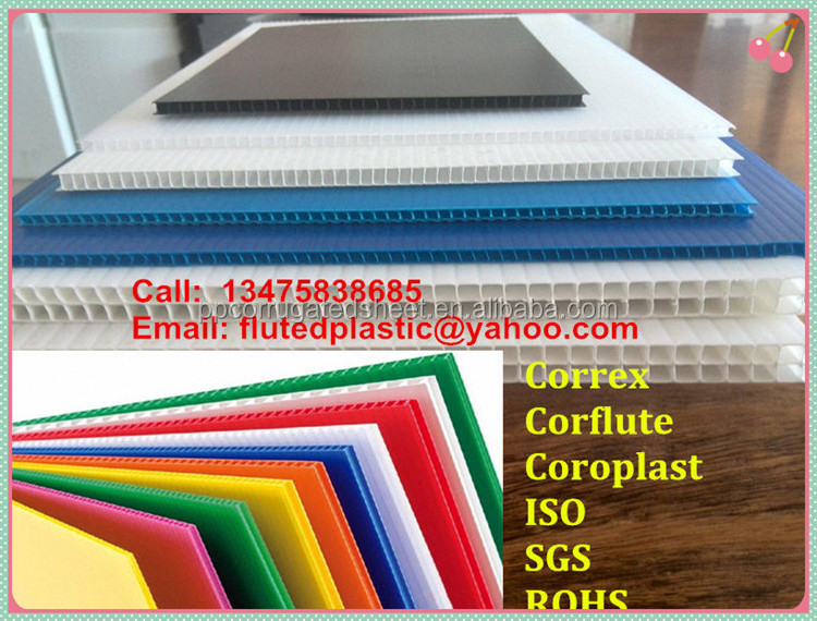 2mm 3mm 4mm corrugated plastic sheets