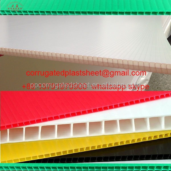 Polypropylene PP folding plastic twin wall polypropylene sheet