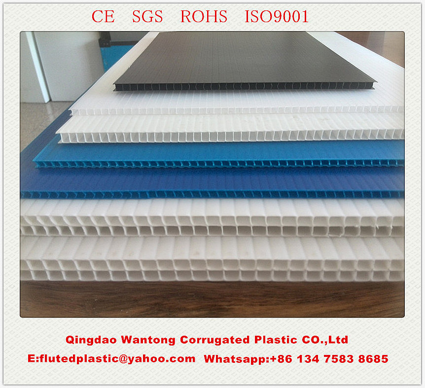 White 4mm PP Corrugated Plastic sheets Board 48