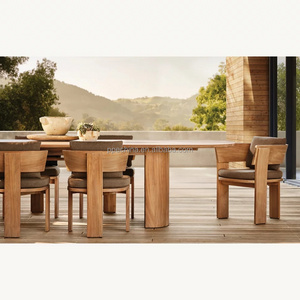 New Arrival Factory Handcrafted Luxury Outdoor For Dining Table Set 6 Seater Teak Modern Teak Dining Chair