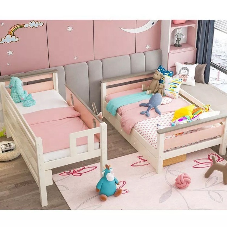 Luxury Modern Bedroom Furniture Children Bed Wood Storage Bunk Bed for Kids Solid Carton Box Bedroom Sets Small Bed for Girls