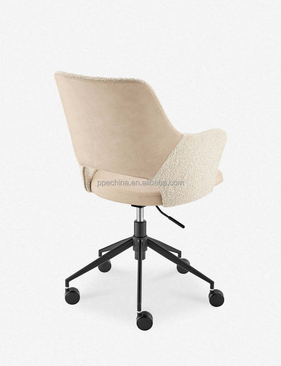 Swivel Dining Chair Luxury Velvet Fabric Computer Chair Upholstered Leisure Swivel Office Chair For Home