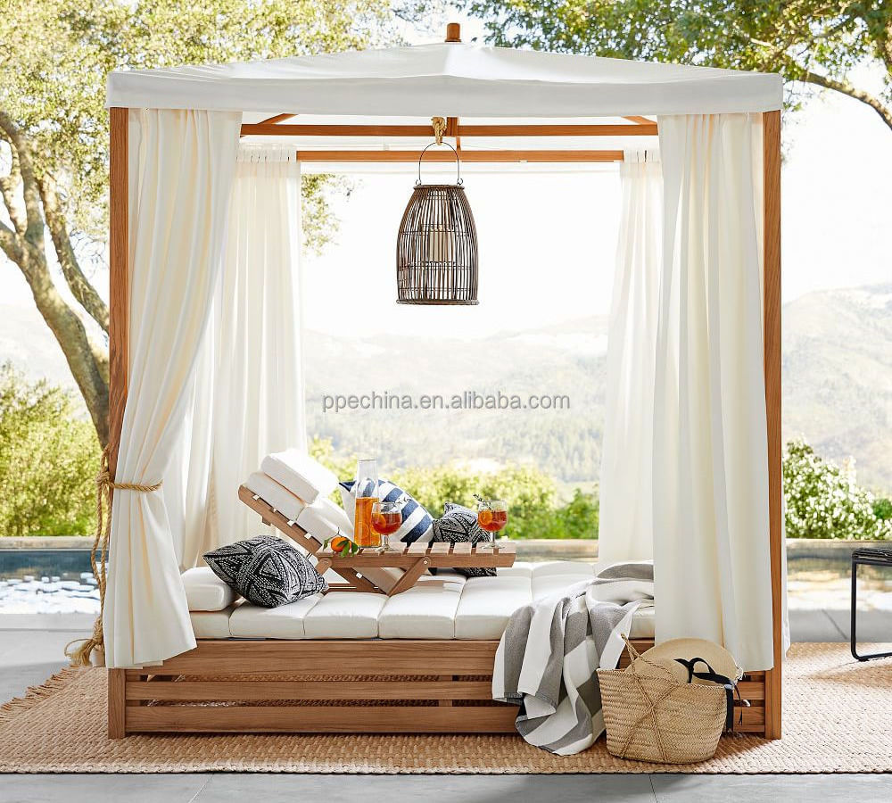 Outdoor daybed with curtains online