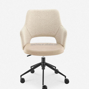 Swivel Dining Chair Luxury Velvet Fabric Computer Chair Upholstered Leisure Swivel Office Chair For Home