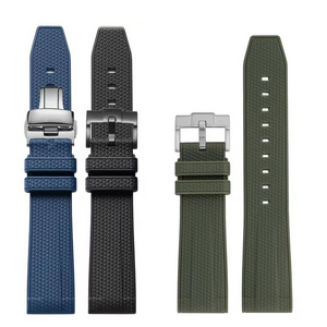 For Iwc Bracelet Fkm Rubber Watch Strap 20mm 22mm High Quality Quick Release Rubber Watch Band Straps