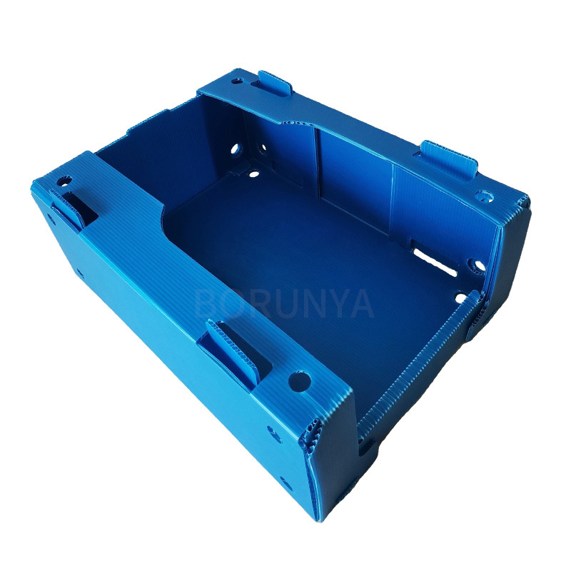 2023 High quality pp correx corrugated coroplast warehouse plastic nestable pick bins stackable picking bins