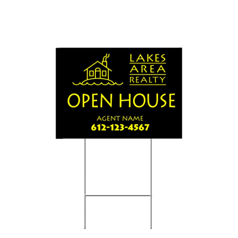 Customized Yard Signs 18x24 for Rent, Open House, Now Hiring, or Political Lawn Sign Yard Cards