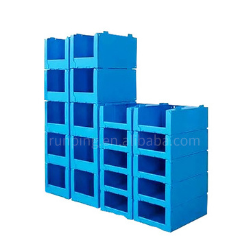 2023 High quality pp correx corrugated coroplast warehouse plastic nestable pick bins stackable picking bins