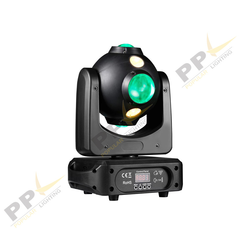 2024 New Arrival Stage Effect Lights Moving Head 1 Head with 4*20W RGBW 3 in 1 with 2 Golden Lights and RG Laser Stage Lights