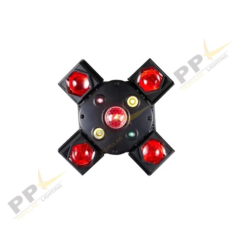 New arrival Mini 4 Arms Beam Ball Strobe Laser 4in1 LED Moving Head Light for Dj Disco Party Stage Show