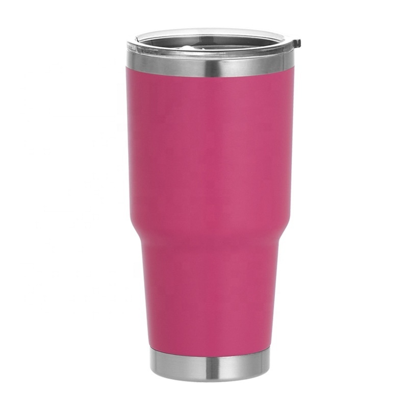 Hot Sale 30oz Tumbler  in Stock Powder Coated  Stainless Steel Vacuum Insulated Outdoor Coffee Mug