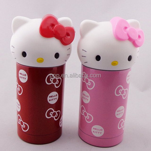 cute kitty stainless steel  vacuum bottle kids children cartoon water bottle